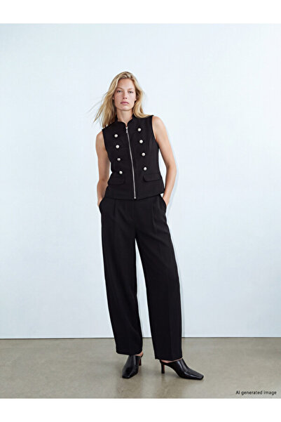 LC Waikiki I High Waist Pleated Women's Balloon Pants from Freezen Store