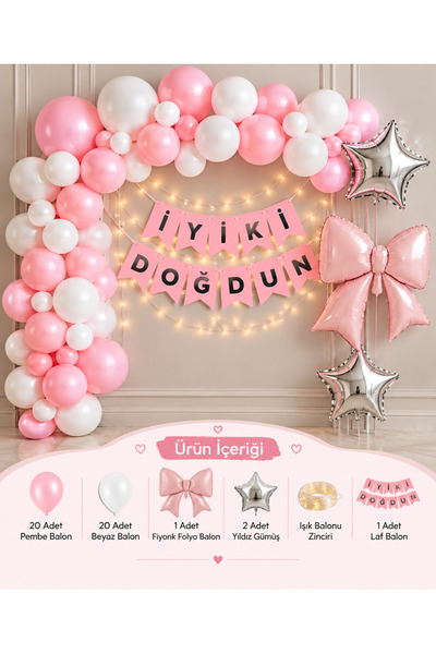 Genel Markalar FİYONKLU IŞIKLI LÜX DOĞUM GÜNÜ CONSEPT