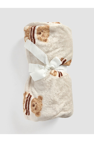 LC Waikiki Lcw Home Mixed Teddy Bear Figure Patterned Plush Tv Blanket
