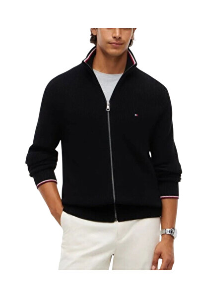 Tommy Hilfiger Ανδρική Πλεκτή Ζακέτα Μαύρη MW0MW41517-BDS