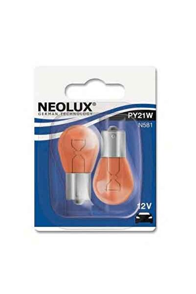 NEOLUX Becuri de semnalizare auto N581-02B PY21W 12 V 21 W BAU15s chihlimbar,...