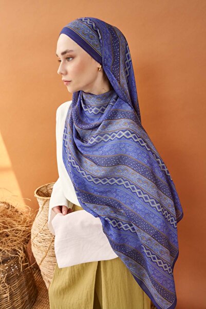 Silk Home Lorena-Riva Shawl Tencel Ethnic Way Midnight Blue