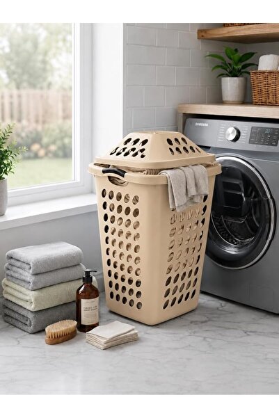 GENERAL Plastic Laundry Hamper Basket from Mangrove, Breathable Design, Styli...