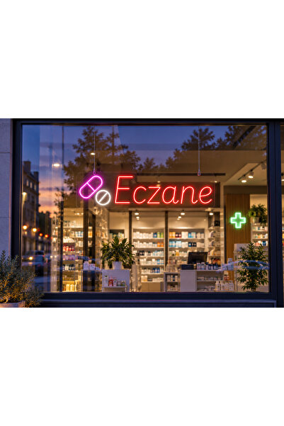 Prime Neon Eczane Neon Tabela 70 cm Adaptör Dahil
