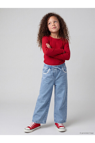 LC Waikiki Alita City with a Difference in Price Lcw Kids Indigo Wideleg Girl...
