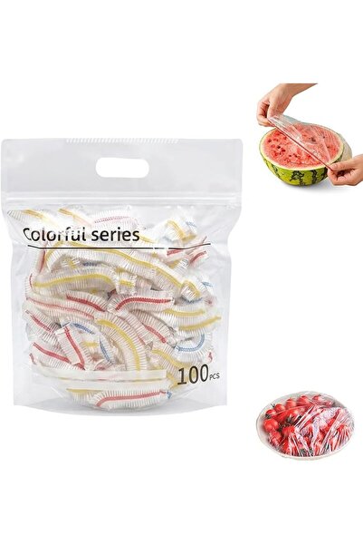 TERRIFI 100 Pcs Elastic Bowl Covers, Extra Large Thickened Stretchy Food Cove...