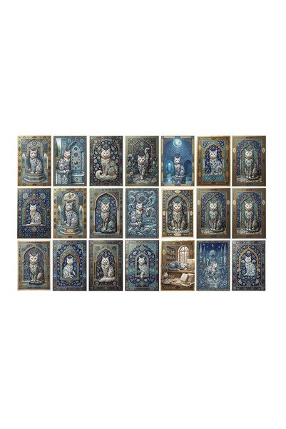 TELLGRAF Cat Themed Postcard Set (10X15 cm 21 Pieces)