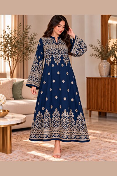 Generic Brand Luxury Fl400 Women's Jalabiya - Elegant Embroidered Design - Si...