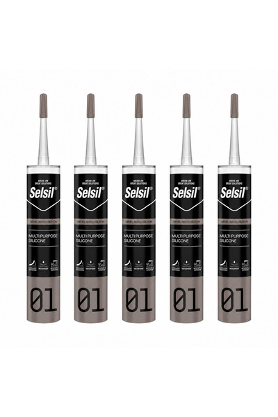 Genel Amaçlı Silikon 280 gr - Şeffaf - 5 Adet