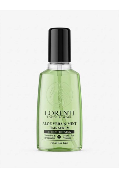 LORENTİ Aloe Vera & Mint Extract Strengthening Hair Serum - Shine & Repair with Multi-Pro Vitamins