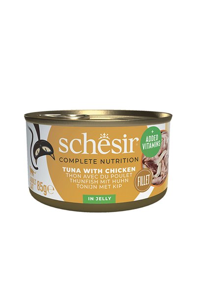 Schesir Wet cat food canned Tuna and Chicken in jelly 85gr