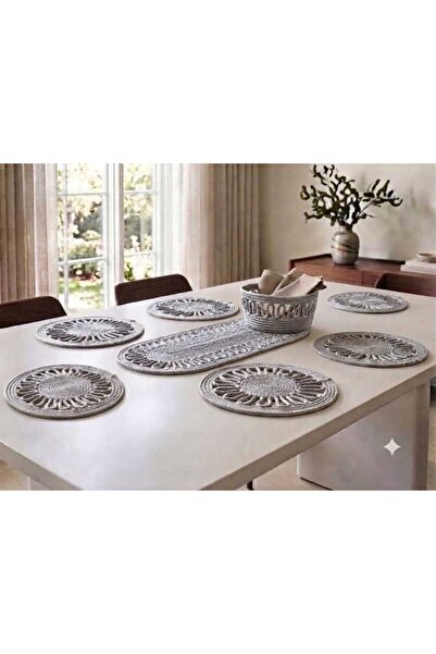 MİNDERHAN American Style Supla Knitted Wicker Bamboo Serving Set