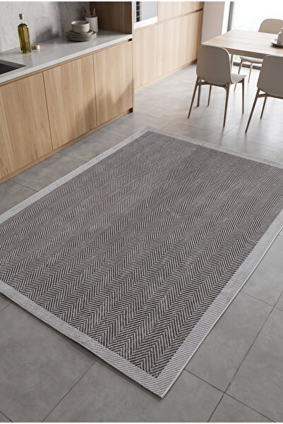 Merinos SİSAL Modern Salon Mutfak Balkon Koridor Halı Krem-Gri 71-91