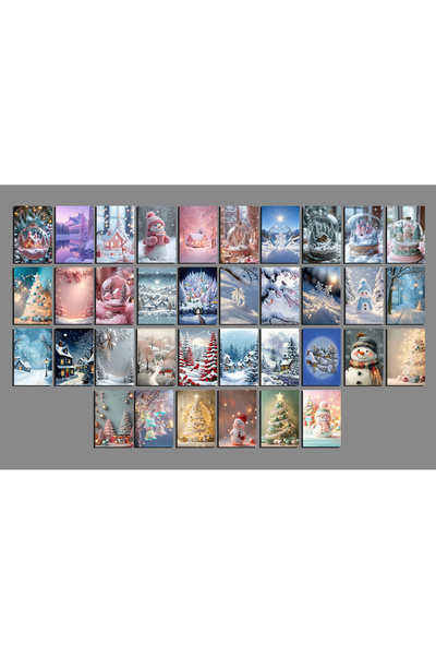 TELLGRAF Winter Themed Postcard Set (10X15 cm 36 Pieces)