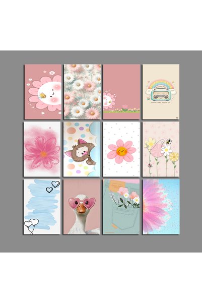 TELLGRAF Flower Themed Postcard Set (10X15 cm 12 Pieces)