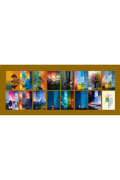TELLGRAF Far East Themed Postcard Set (10X15 cm 16 Pieces)