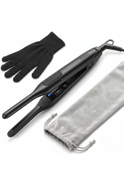 Telfun مكواة شعر مسطحة صغيرة - أداة تمليس فائقة النحافة مقاس 3/10 بوصة للشعر ...