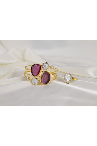 ZEENA Ruby Bracelet Set