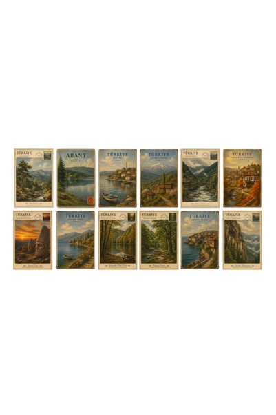 TELLGRAF Turkey Themed Postcard Set (10X15 cm 12 Pieces)