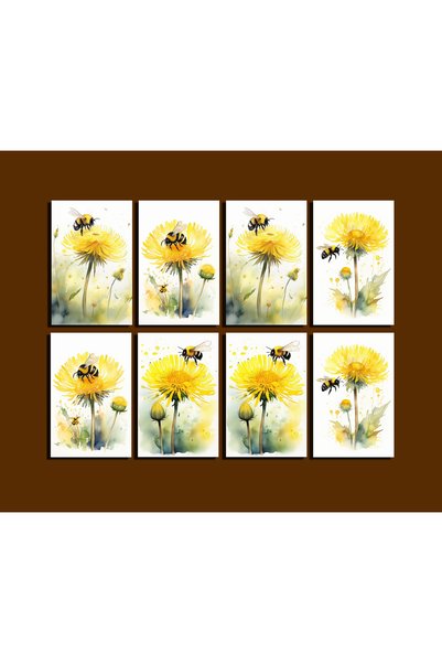TELLGRAF Flower Themed Postcard Set (10X15 cm 8 Pieces)