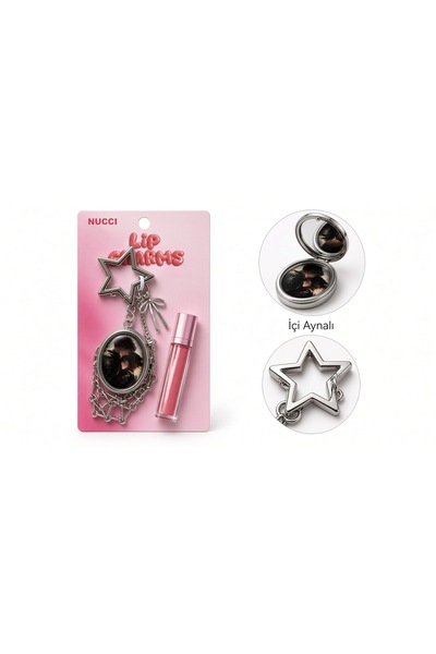 Meyra Accessories Metal Aynalı Gloss Tutucu Attack On Titan Levi Charm Anahtarlık 1 adet gelmektedir