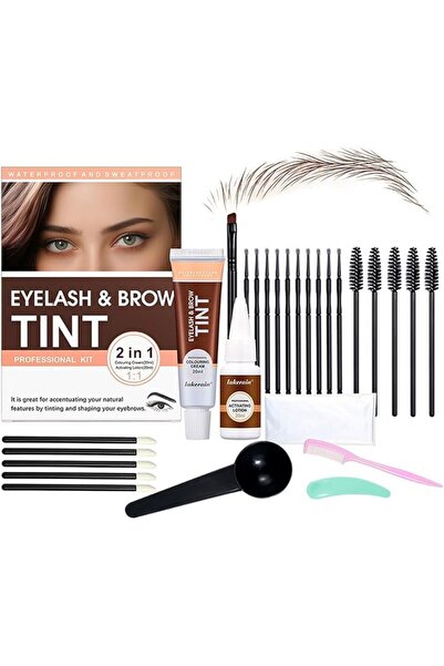 Yelajoy Lash and Brow Color Kit, 2 in 1 Eyelash and Eyebrow Color Set, Profes...