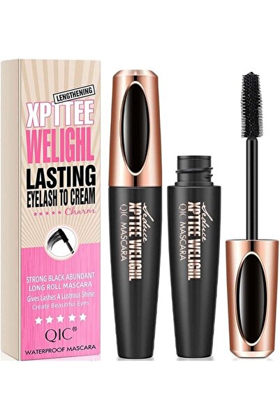 X SPRING Washable Mascara, 4D Silk Fiber Volumizing & Lengthening Mascara, Bu...