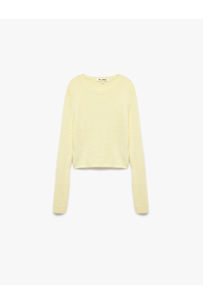 Koton Slim Fit Uzun Kollu Bisiklet Yaka Triko Kazak
