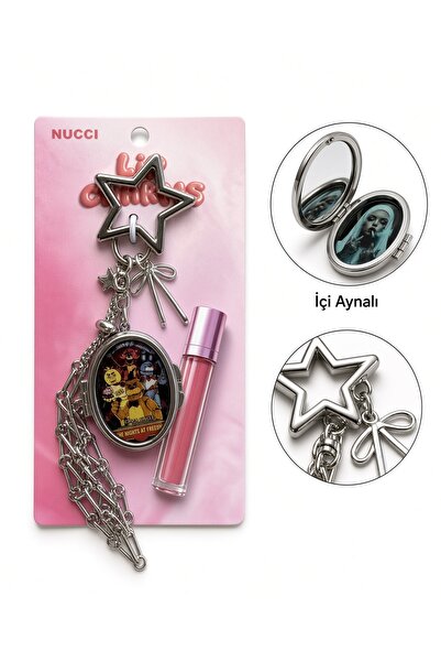 Meyra Accessories Metal Aynalı Gloss Tutucu Karakterli Charm fnaf Anahtarlık 1 adet gelmektedir