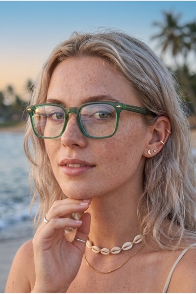 MONAL Frank Unisex Blue Block Camları Değişebilir Ekran Gözlüğü Optik Uyumludur