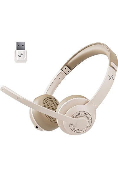 GENERAL JIAMQISHI Wireless Headset with AI Noise Cancelling Microphone Blueto...