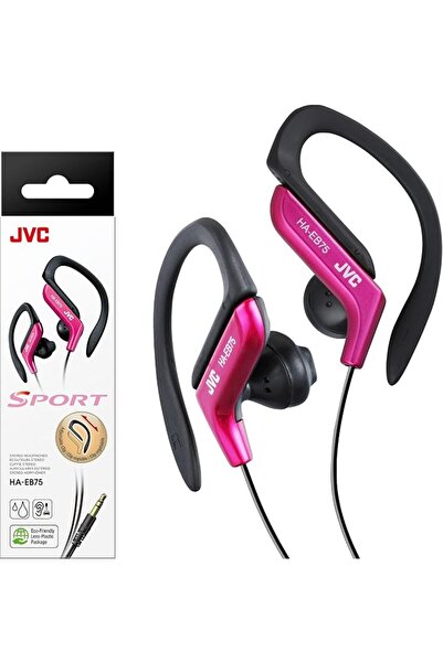JVC HAEB75R Sports Clip Headphone, Red, Small