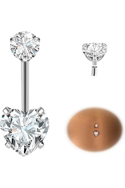 GENERAL G23 Titanium Belly Button Bars Piercing Silver Gold Navel Piercing Je...