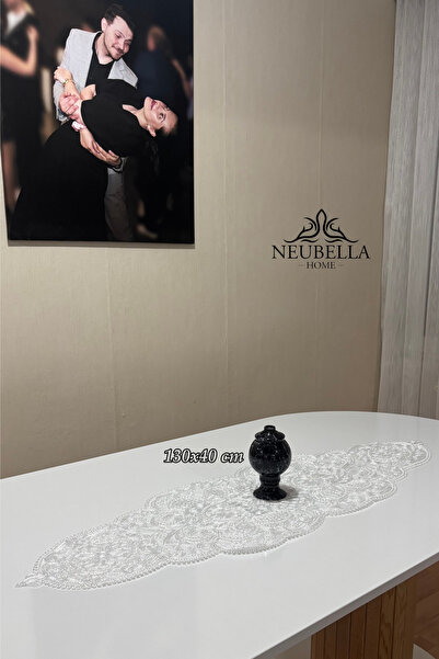 NB Neubella Home Lily Tek Parça Lüks Runner Supla Salon Oda Sehpa Masa Örtü F...