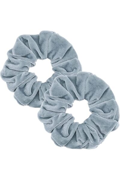 PIDOUDOU 2 Pcs Large Size White Color Scrunchies for Women Hair Elastic Bands