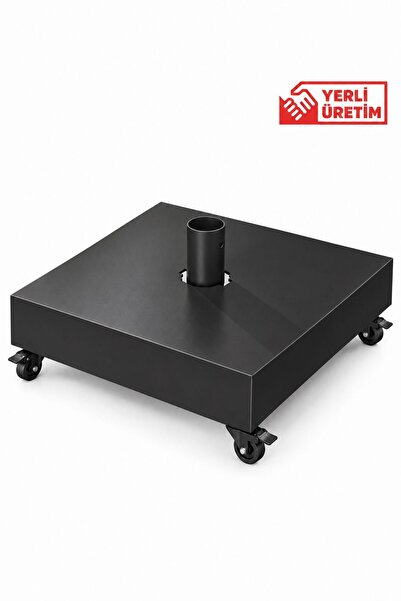 LID ŞEMSİYE AYAĞI - 100x100 (KAPAKLI) 4 TEKER KİLİTLİ (STOPLU) SİYAH