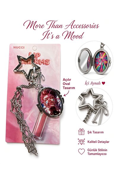 Meyra Accessories Metal Aynalı Gloss Tutuculu Jujutsu Kaisen Charm Anahtarlık 1 adet gelmektedir