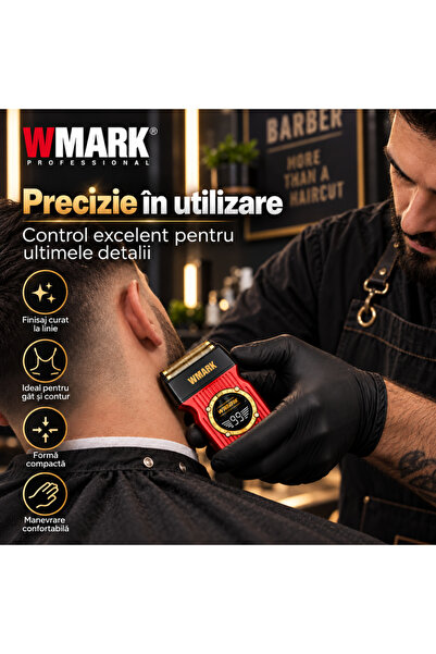 Wmark Aparat de ras electric profesional VS2 Infinite, aparat de ras cu folie dublă, motor BLDC 9.000 RPM, 3 adaptoare