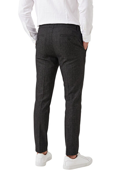 DeepSEA Erkek Slim Fit Kırçıllı Füme Kumaş Pantolon – İpli Esnek Bel Likralı Spor Şık Pantolon 2700252