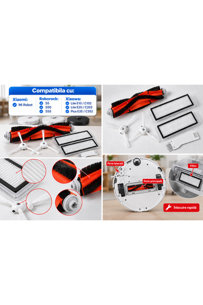 OEM Set 6 accesorii compatibile Xiaomi Mi Robot, Roborock S5 / S50 / S55, Xia...