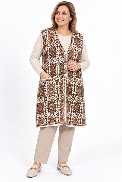 Anatolian سترة طويلة ذات طابع عرقي