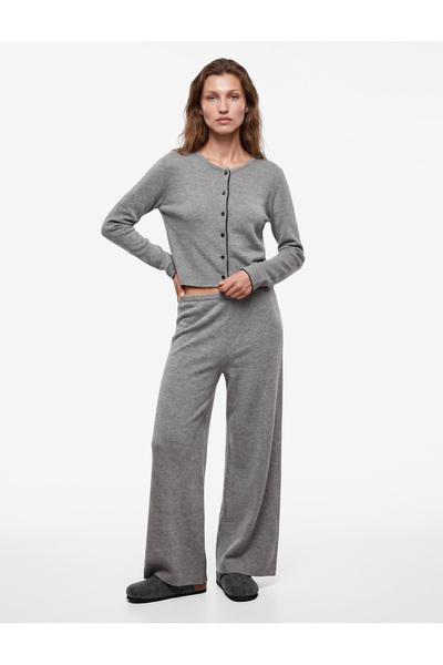 Koton Düğmeli Bisiklet Yaka Uzun Kollu Rahat Kesim Triko Pijama Üstü