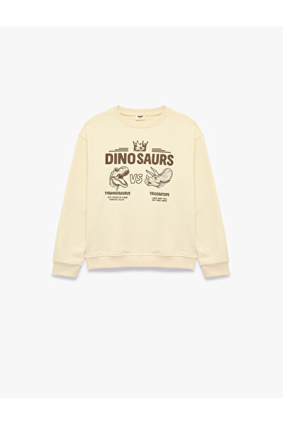 Koton Dukserica sa dugim rukavima i širokim izrezom sa dinosaurus printom