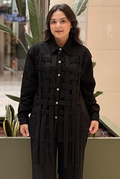 Ghisa Knitted Detailed Suede Shirt