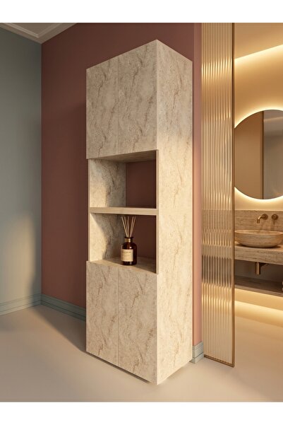 ORENMO Çok Amaçlı Banyo Dolabı - Dikey Düzenleyici & Havluluk Kiler Dolabı - ...
