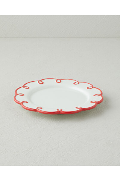 English Home Lovely Loop Dolomite Pasta Tabağı 20,5 cm Kırmızı