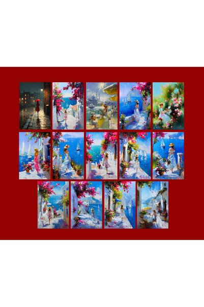 TELLGRAF Painting Themed Postcard Set (10X15 cm 14 Pieces)
