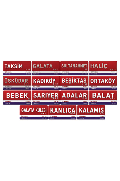 TELLGRAF Street Signs Themed Postcard Set (10X15 cm 15 Pieces)