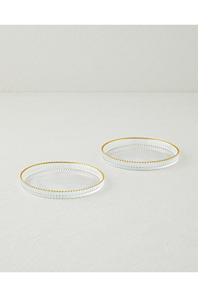 English Home Celeste Glass 2-Piece Snack Bowl 13 cm Gold
