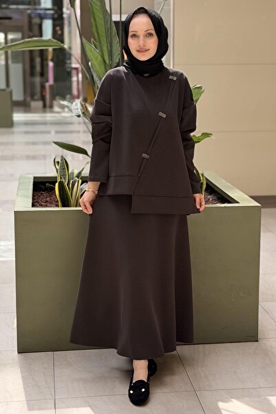 Ceremony Bora Set with Stone Detailed Sleeves and Skirt